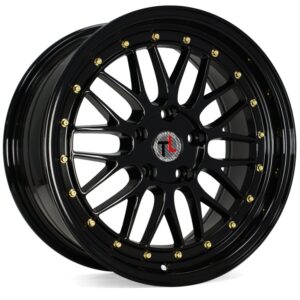 GLOSS BLACK / GOLD RIVETS