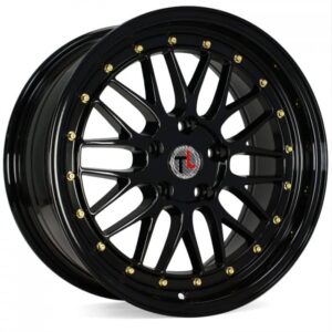 GLOSS BLACK / GOLD RIVETS
