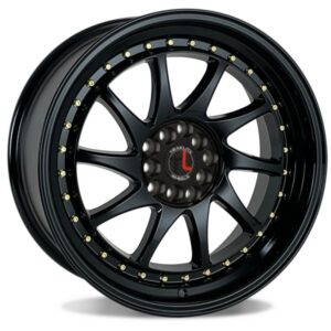 GLOSS BLACK / GOLD RIVETS