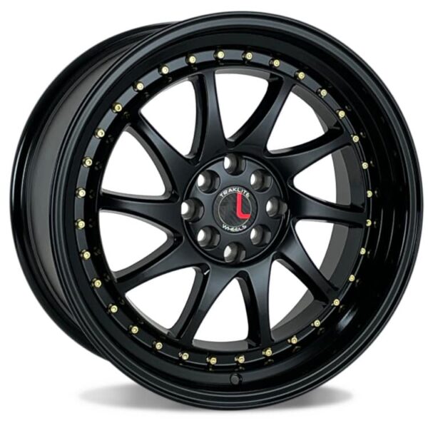 GLOSS BLACK / GOLD RIVETS
