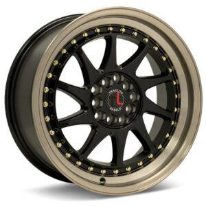 GLOSS BLACK / BRONZE LIP / GOLD RIVETS