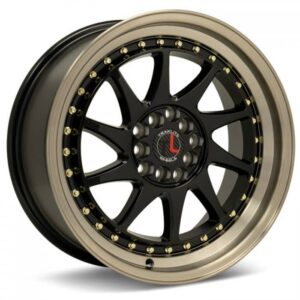 GLOSS BLACK / BRONZE LIP / GOLD RIVETS