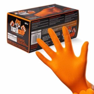 TIGER GRIP ORANGE NITRILE GLOVES
